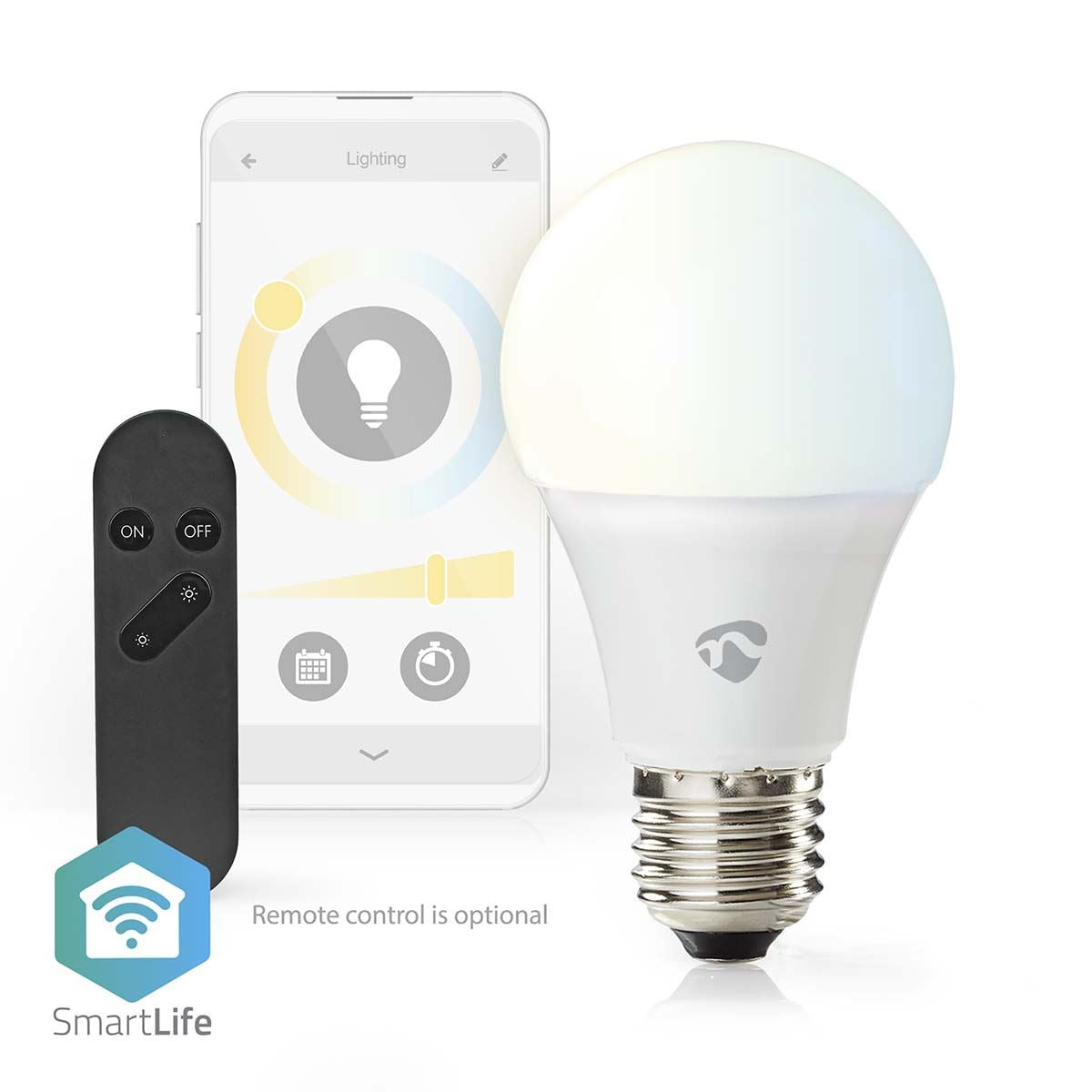 Nedis SmartLife LED Bulb | Wi-Fi | E27 | 806 lm | 9 W | Warm to Cool White | 2700 - 6500 K | Android™ / IOS | Bulb | 1 pcs
