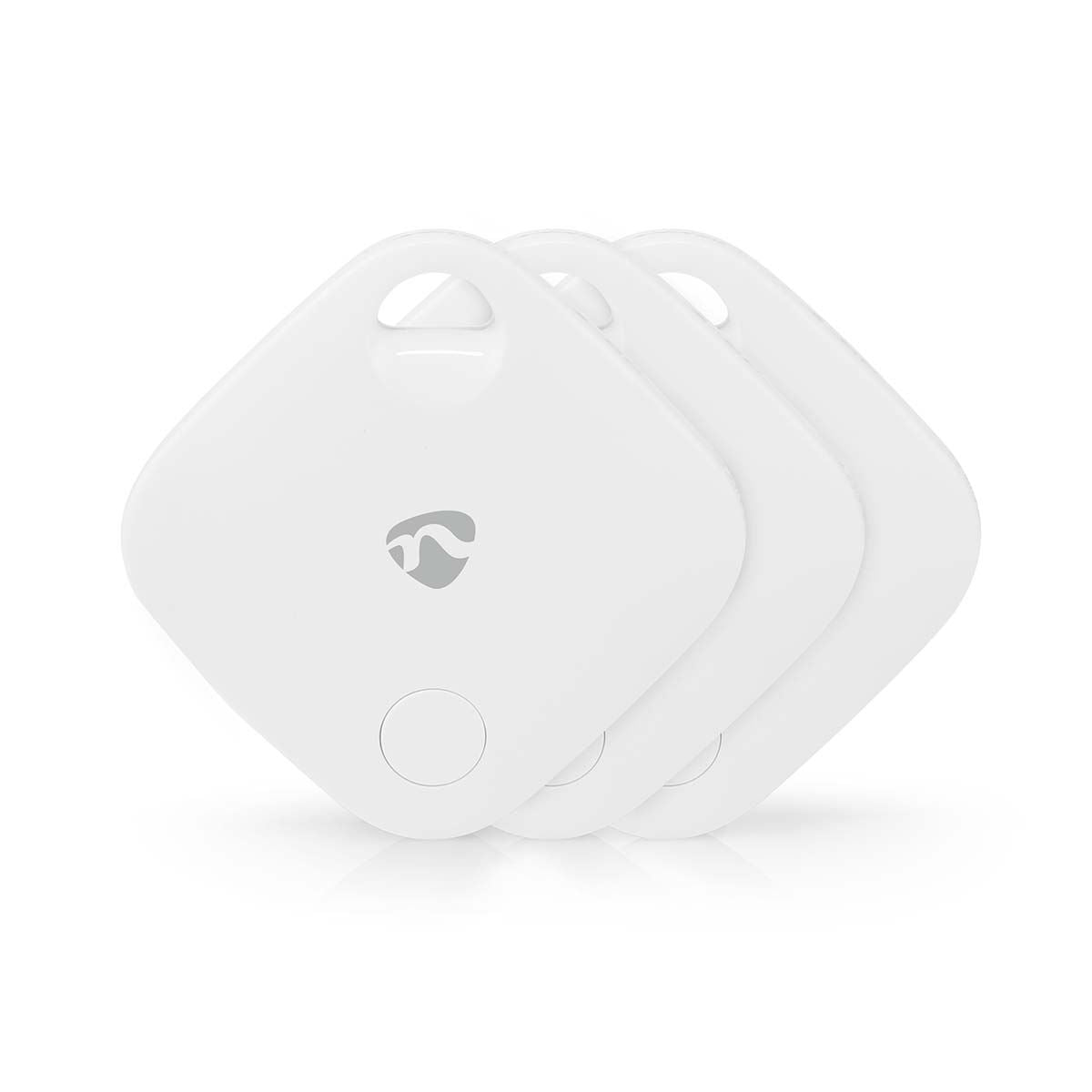Nedis Key Finder | Compatible with: Apple Find My App | Battery Powered | 3x CR2032 | Batteries included | Bluetooth® version: 5.1 | Battery life up to: 1 year | White | 3 pcs