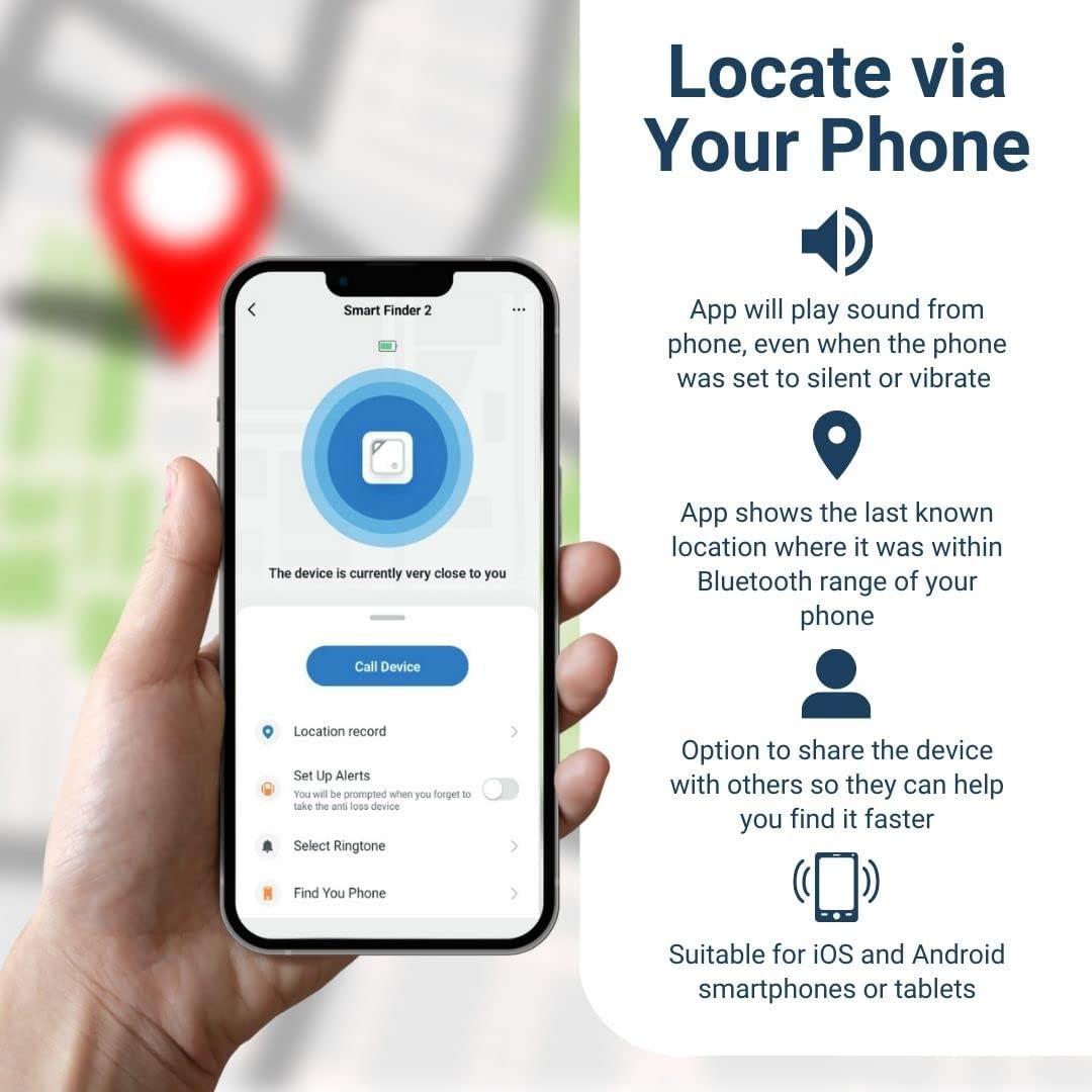 Nedis Key Finder | Battery Powered | 1x CR2032 | Batteries included | Bluetooth® version: 4.0 | Battery life up to: 1 year | White | 1 pcs