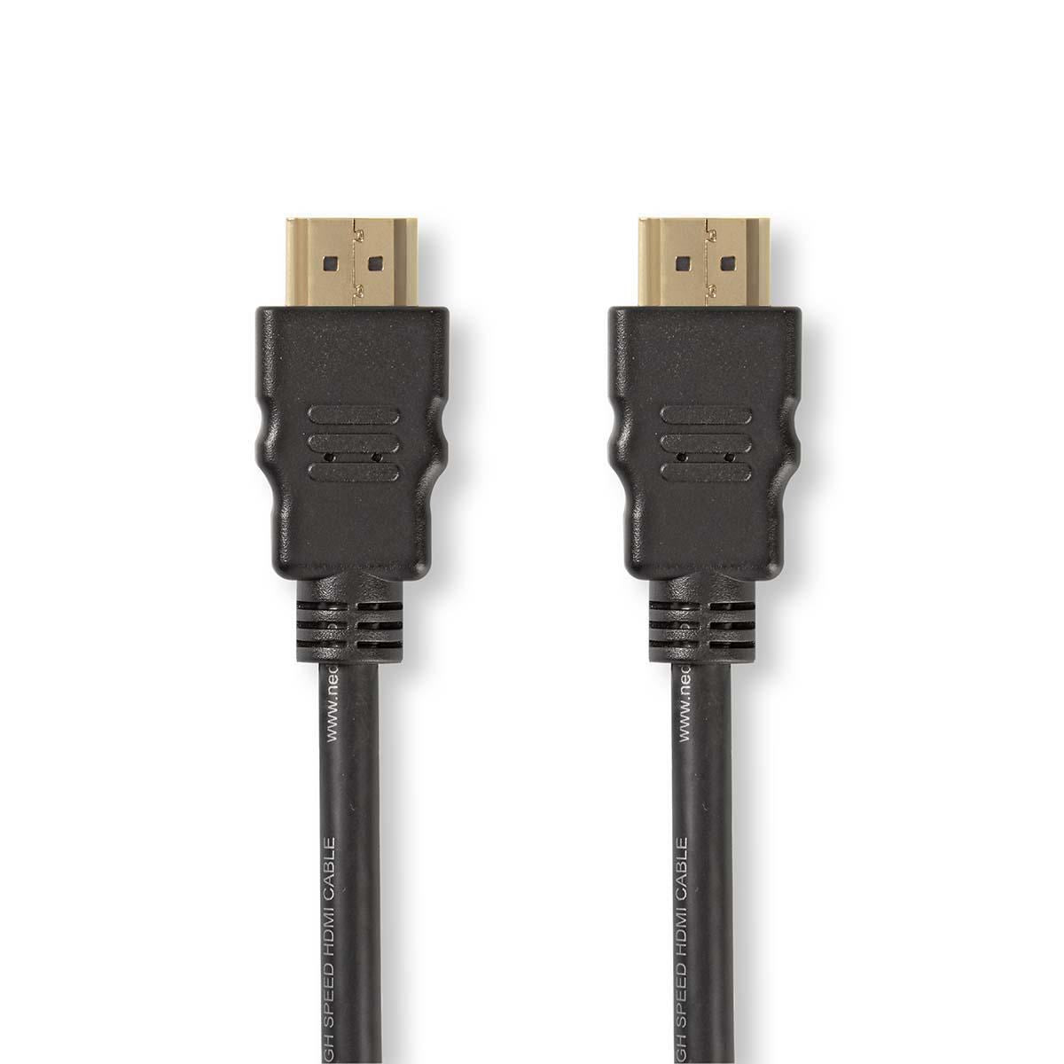 Nedis High Speed HDMI™ Cable with Ethernet | HDMI™ Connector | HDMI™ Connector | 4K@60Hz | ARC | 18 Gbps | 1.50 m | Round | PVC | Black | Label