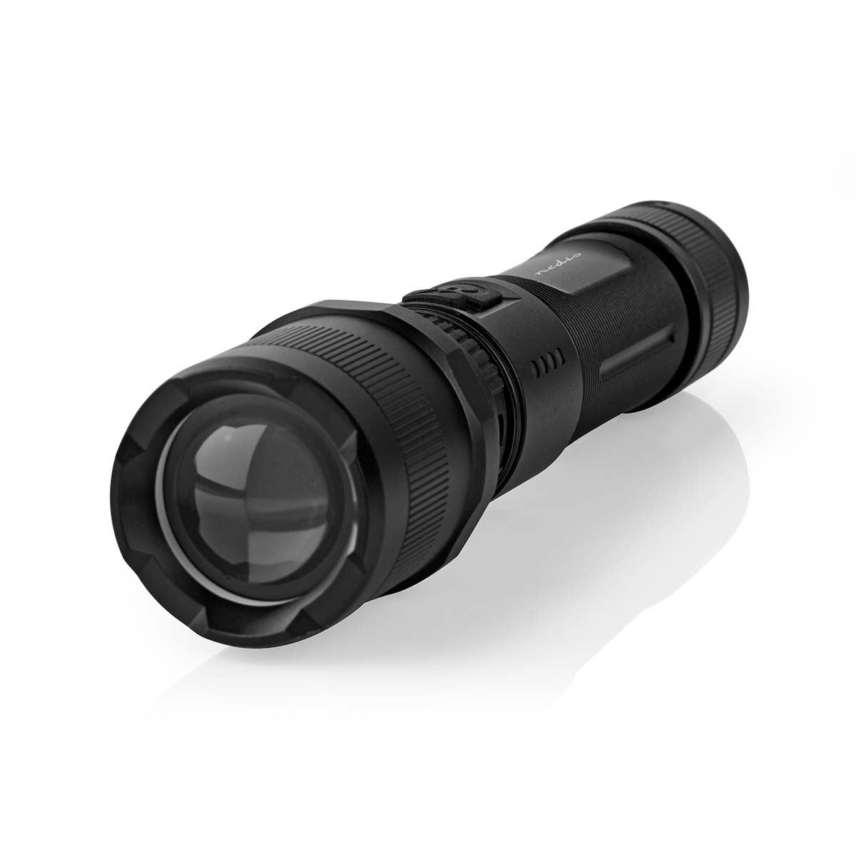 Nedis LED Torch | Battery Powered | 3.7 V DC | 10 W | N/A | Batteries included | Rechargeable | Rated luminous flux: 1000 lm | Light range: 110 m | Beam angle: 9.5 °