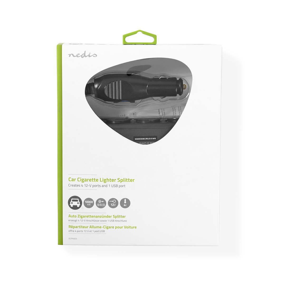 Nedis Universal DC/DC Power Adapter | Car Adapter | 120 W | Input voltage: 12 V DC | 12 V DC | Maximum output current per port: 4.0 A | Black