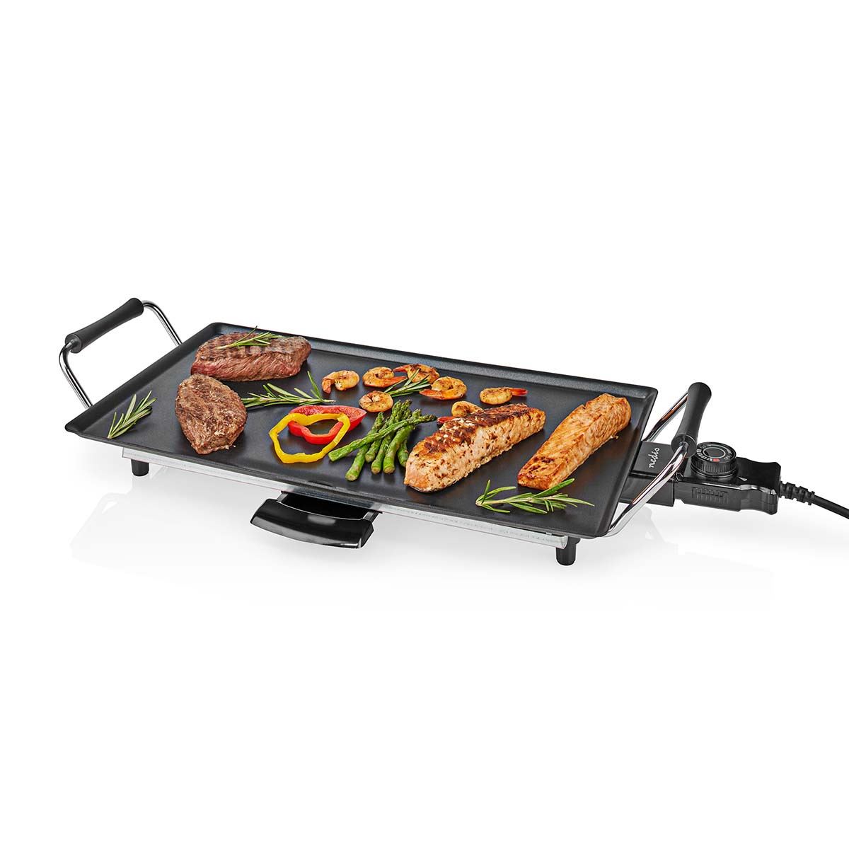 Nedis Teppanyaki Table Grill | Baking surface ( l x w ): 47.5 x 26.5 cm | 5 Heat Settings