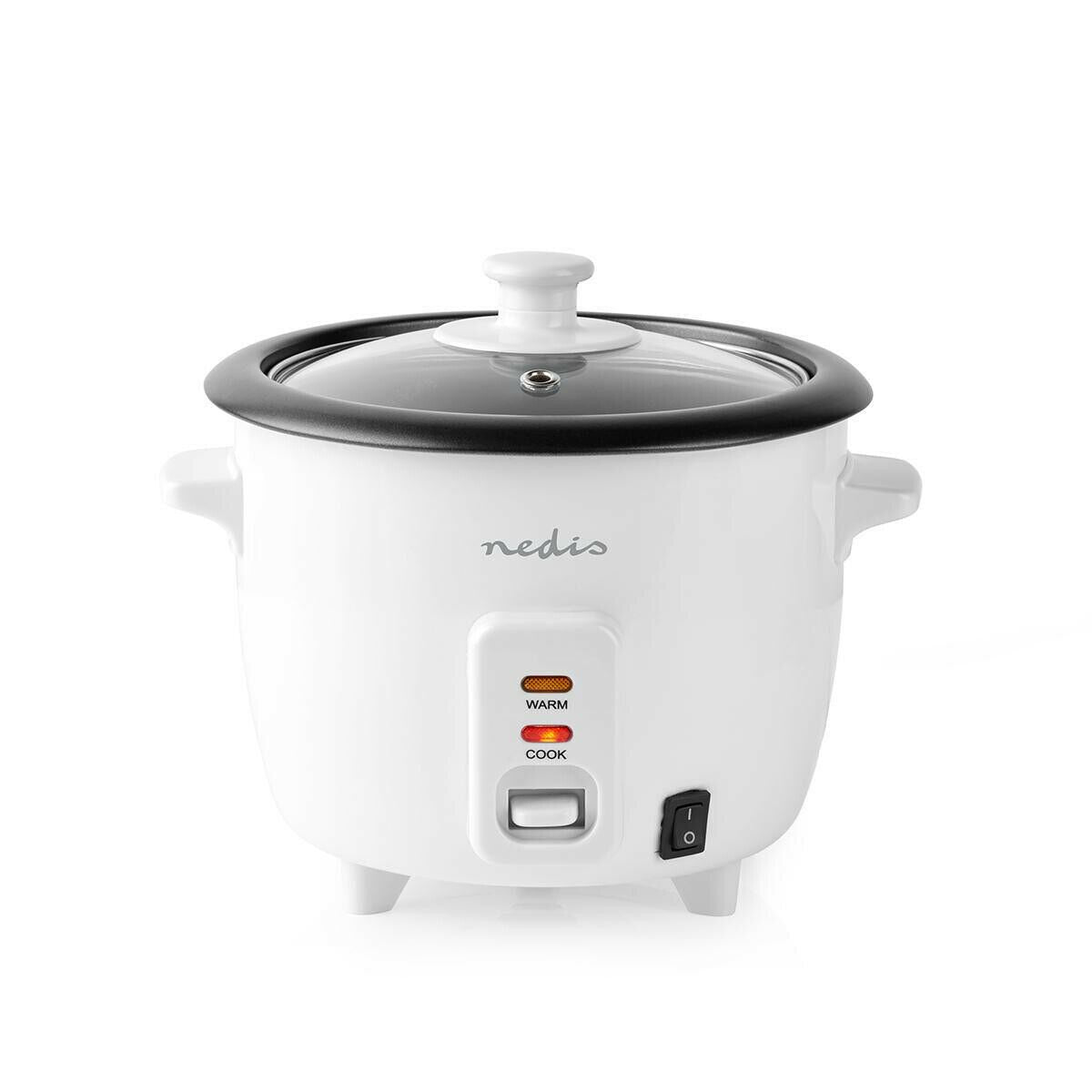 Nedis Rice Cooker | 0.6 l | 300 W | Aluminum Steamer | Non stick coating | Removable bowl | Auto shut-off