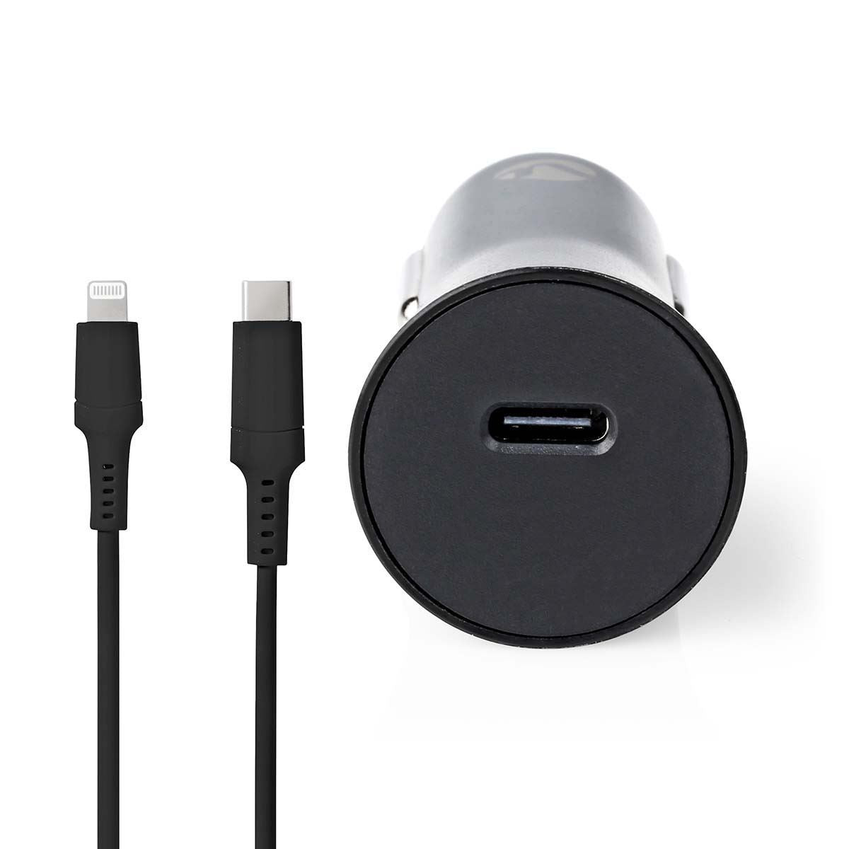 Nedis Car Charger | 20 W | 1.67 / 2.22 / 3.0 A | Number of outputs: 1 | Port type: USB-C™ | Lightning 8-Pin (Loose) Cable | 1.00 m | Automatic Voltage Selection