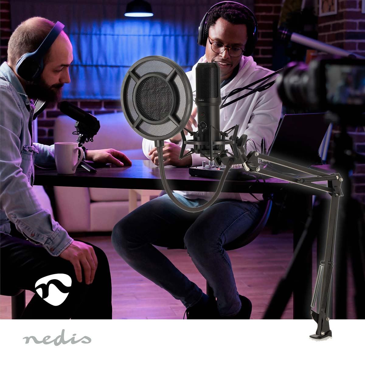 Nedis Streaming & Gaming Microphone | Used for: Desktop / Notebook | USB Type-A | On/Off switch | POP Filter