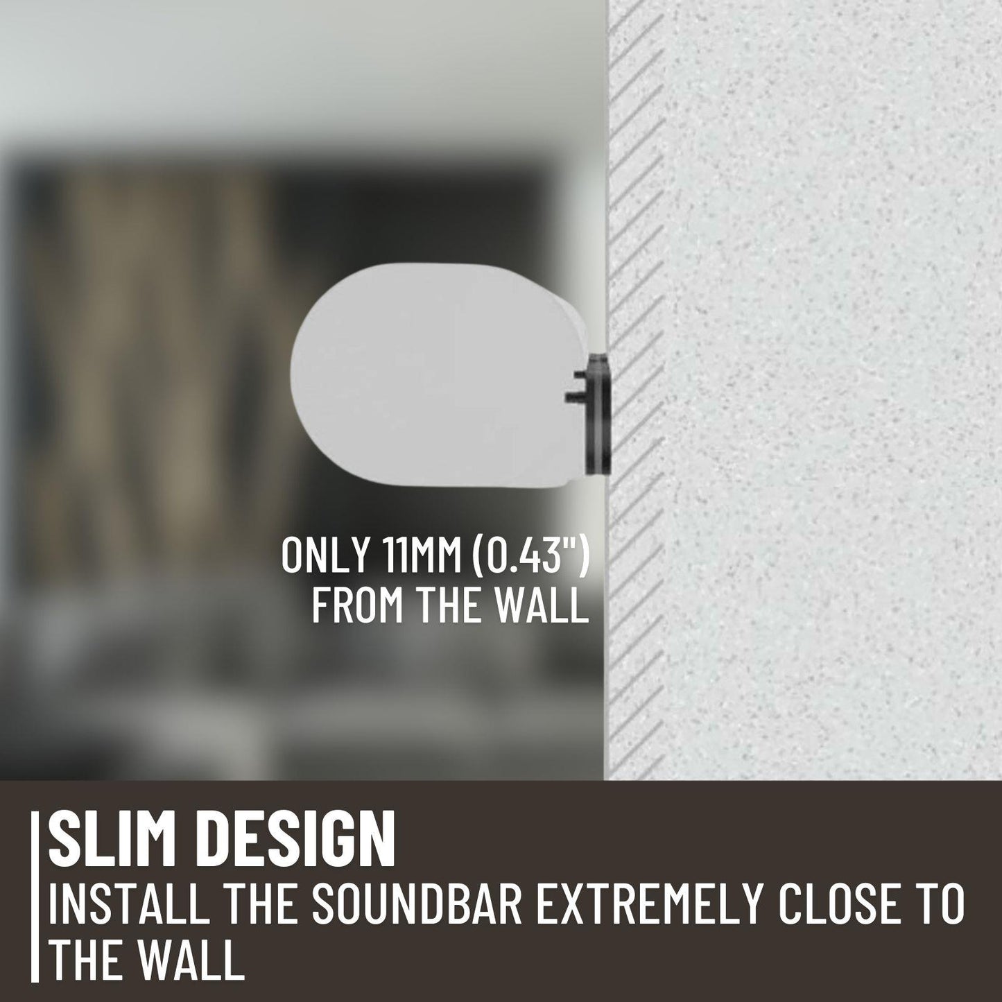Nedis Soundbar Mount | Compatible with: Sonos® Arc™ | Wall | 10 kg | Fixed | ABS / Steel | Black