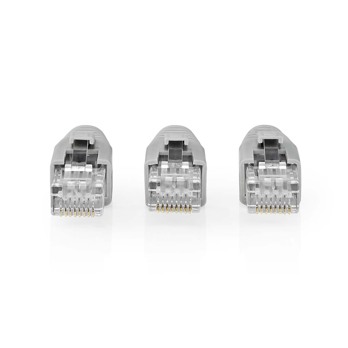 Nedis RJ45 Connector | RJ45 Pass Through | Solid/Stranded UTP CAT6 | Straight | Gold Plated | 10 pcs | PVC | Black / Grey / White | Box