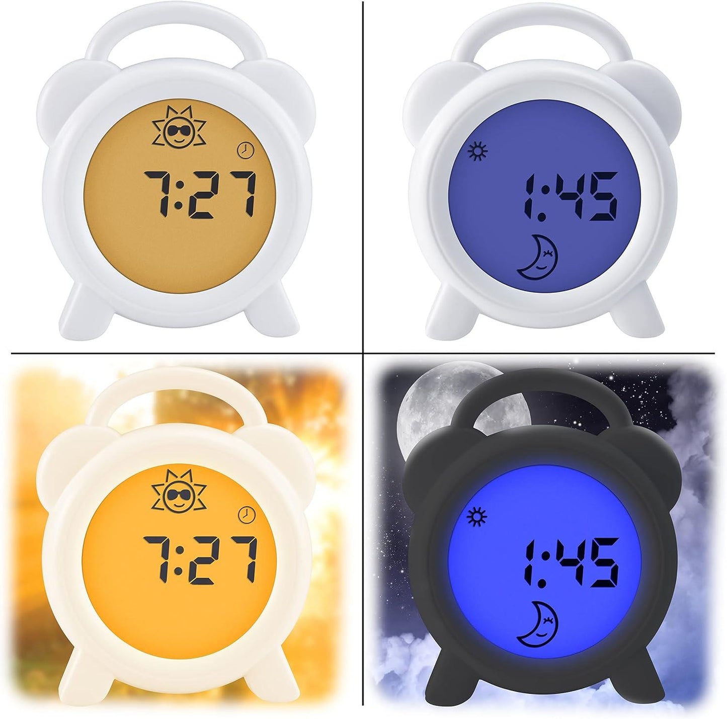 Alecto Sleep Trainer Night Light and Alarm Clock | White