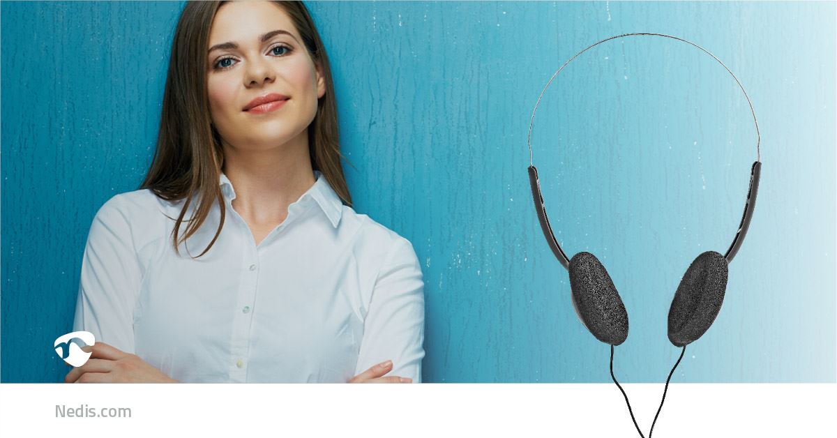 Nedis On-Ear Wired Headphones | 3.5 mm | Cable length: 1.20 m | Black