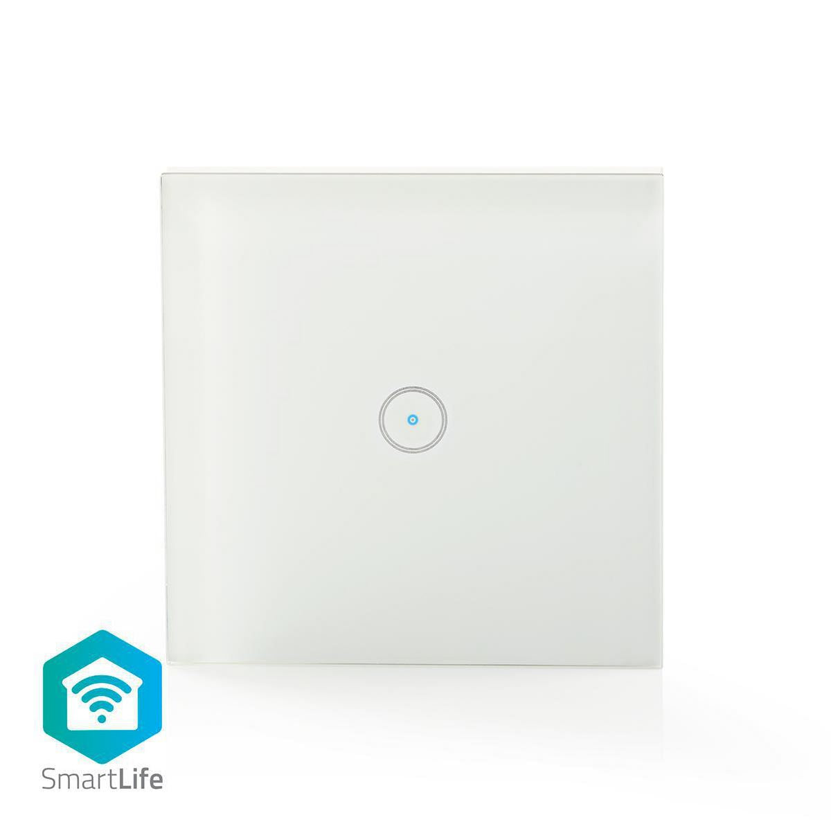 Nedis SmartLife Wall Switch | Wi-Fi | Single | Wall Mount | 1000 W | Android™ / IOS | Glass | White