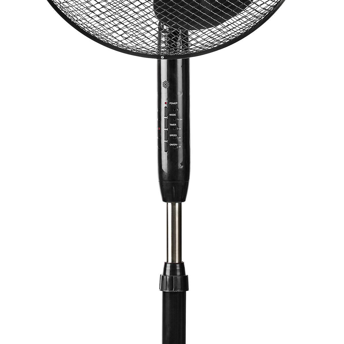 Nedis Stand Fan | Diameter: 400 mm | 3-Speed | Oscillation | 40 W | Adjustable height | Shut-off timer | Remote control | Black
