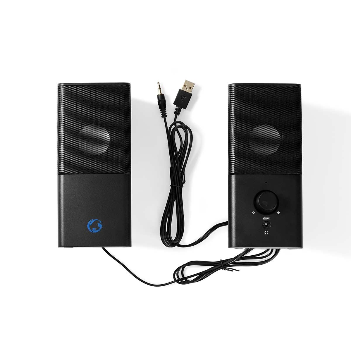 Nedis Gaming Speaker | Speaker channels: 2.0 | USB Powered | 3.5 mm Male | 18 W | Without Lighting | Volume control | Connection output: 1x 3.5 mm Audio Out