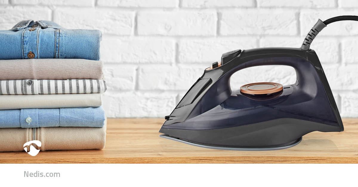 Nedis Steam Iron | 2200 W | 25 g/m | Steam shot | Ceramic | 0.26 l