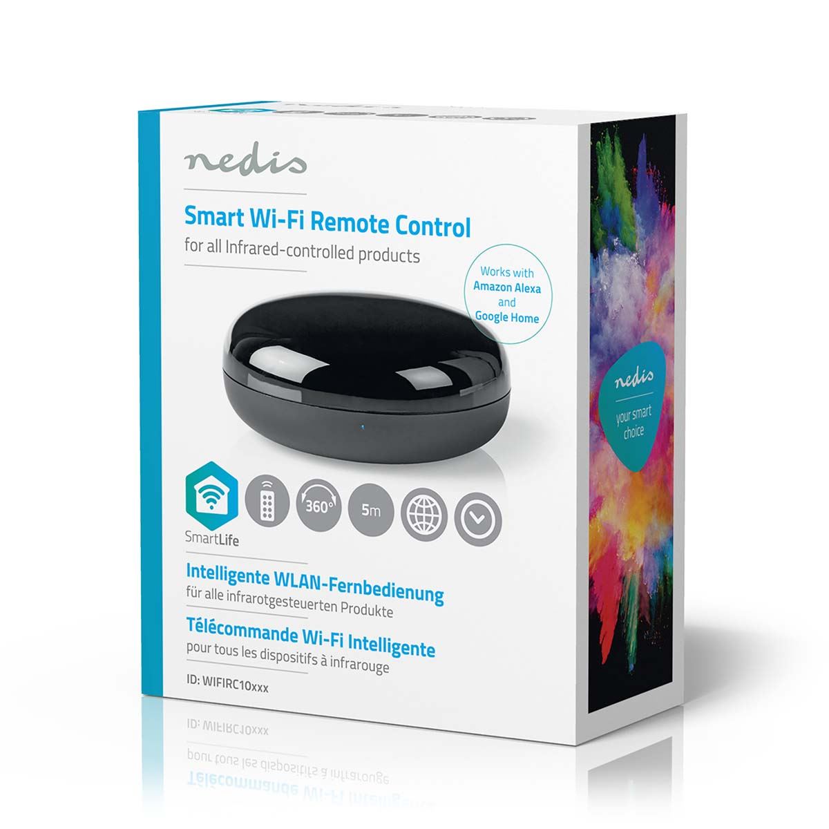 Nedis SmartLife IR Remote Control | Wi-Fi | Universal | Signal range: 5 m | 38 KHz | USB Powered | Android™ / IOS | Black