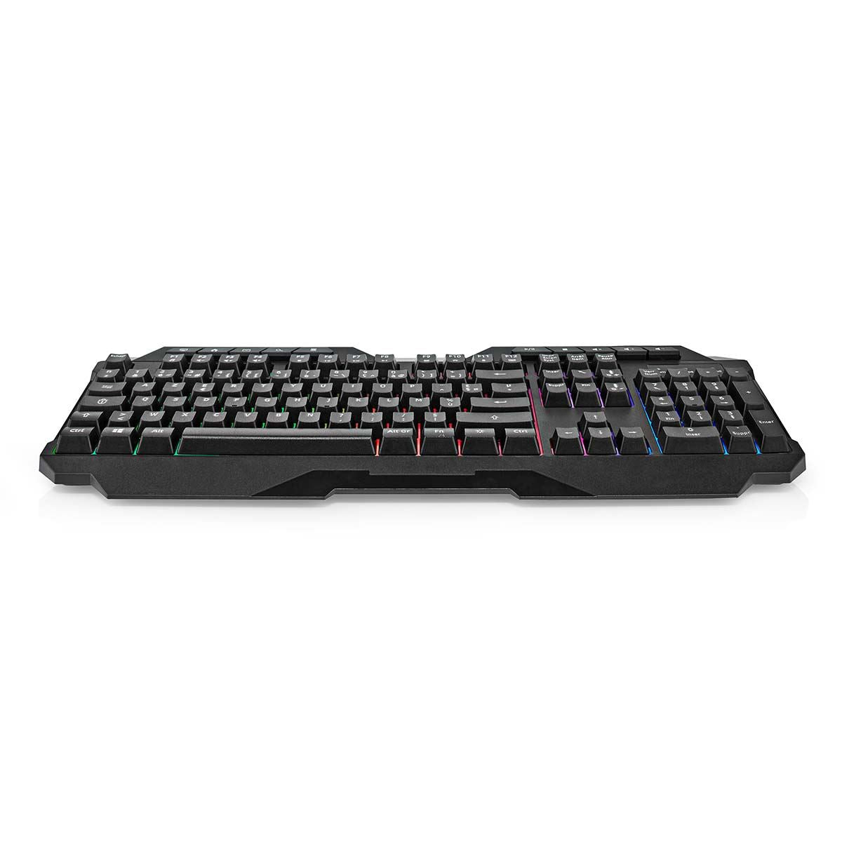 Nedis Wired Gaming Keyboard | USB Type-A | Membrane Keys | LED | AZERTY | FR Layout | USB Powered | Power cable length: 1.30 m | Multimedia