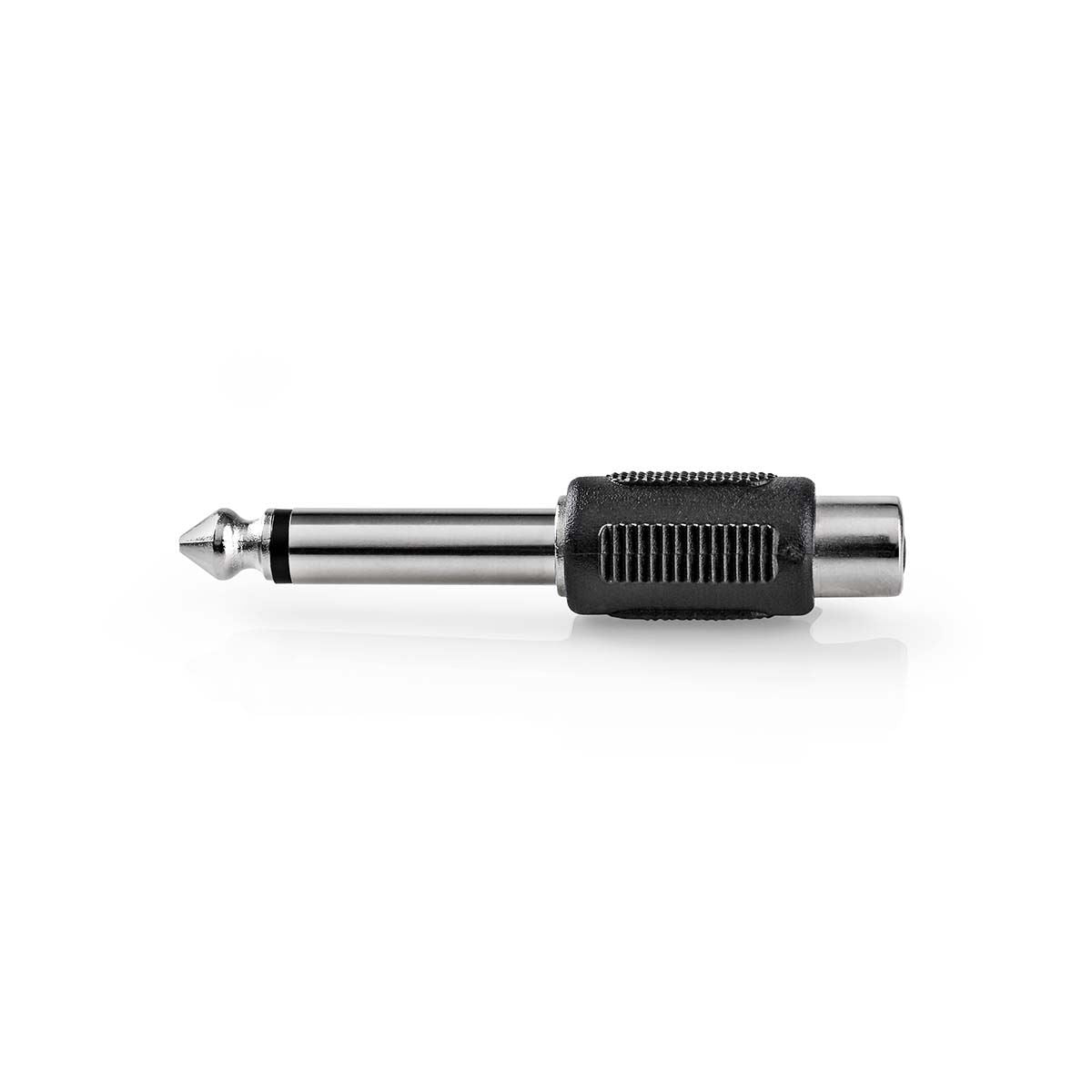 Nedis Mono Audio Adapter | 6.35 mm Male | RCA Female | Nickel Plated | Straight | ABS | Black | 1 pcs | Box