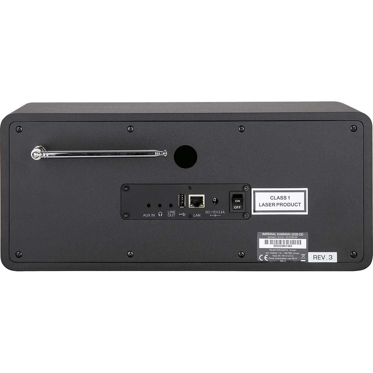 Imperial DABMAN i200 CD Multifunctional Radio DAB+ / FM / Internet / Bluetooth Black