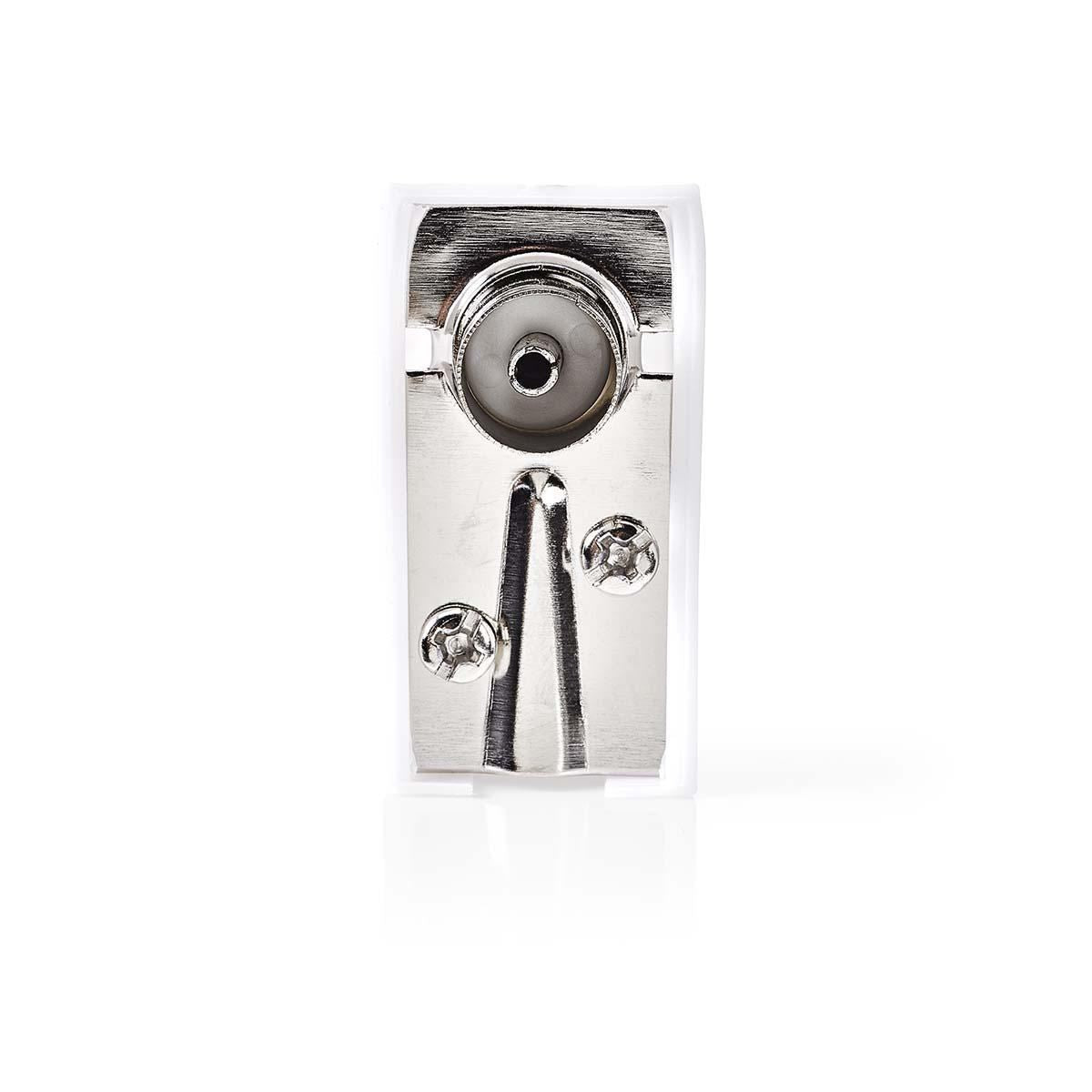 Nedis IEC (Coax) Connector | Angled | Female | Nickel Plated | 75 Ohm | Screw | Cable input diameter: 7.0 mm | Metal / PVC | White | 2 pcs | Envelope