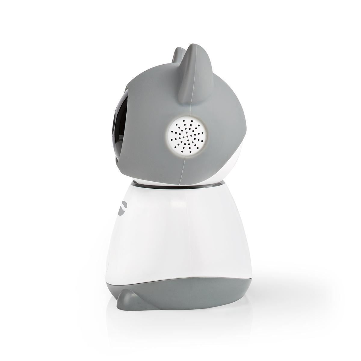 Nedis SmartLife Indoor Camera | Wi-Fi | Full HD 1080p | Pan tilt | Cloud Storage (optional) / microSD (not included) | With motion sensor | Night vision | Grey / White