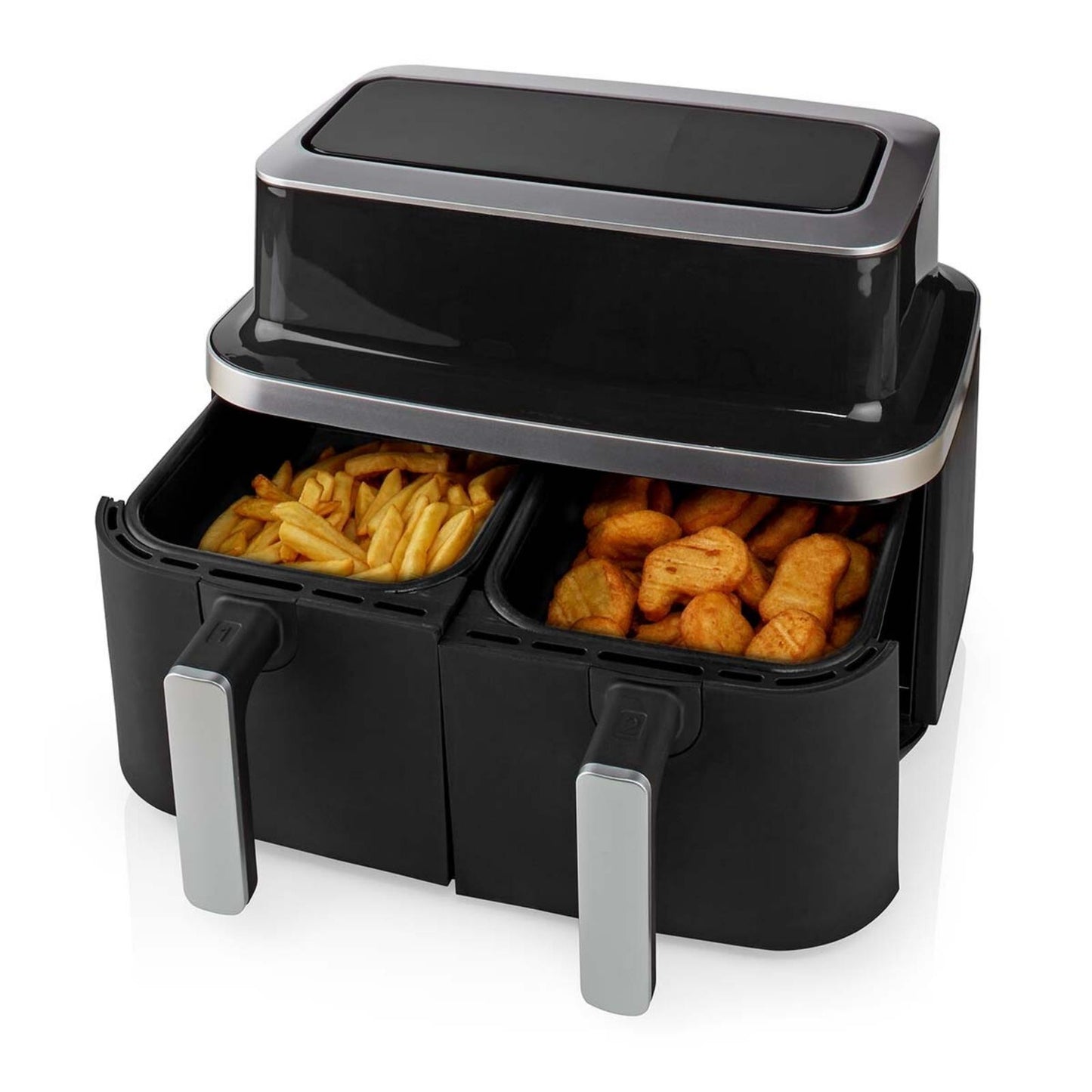 Nedis Hot Air Fryer | 2x4.2 l | Timer: 60 min | Number of preset programs: 10 | Digital