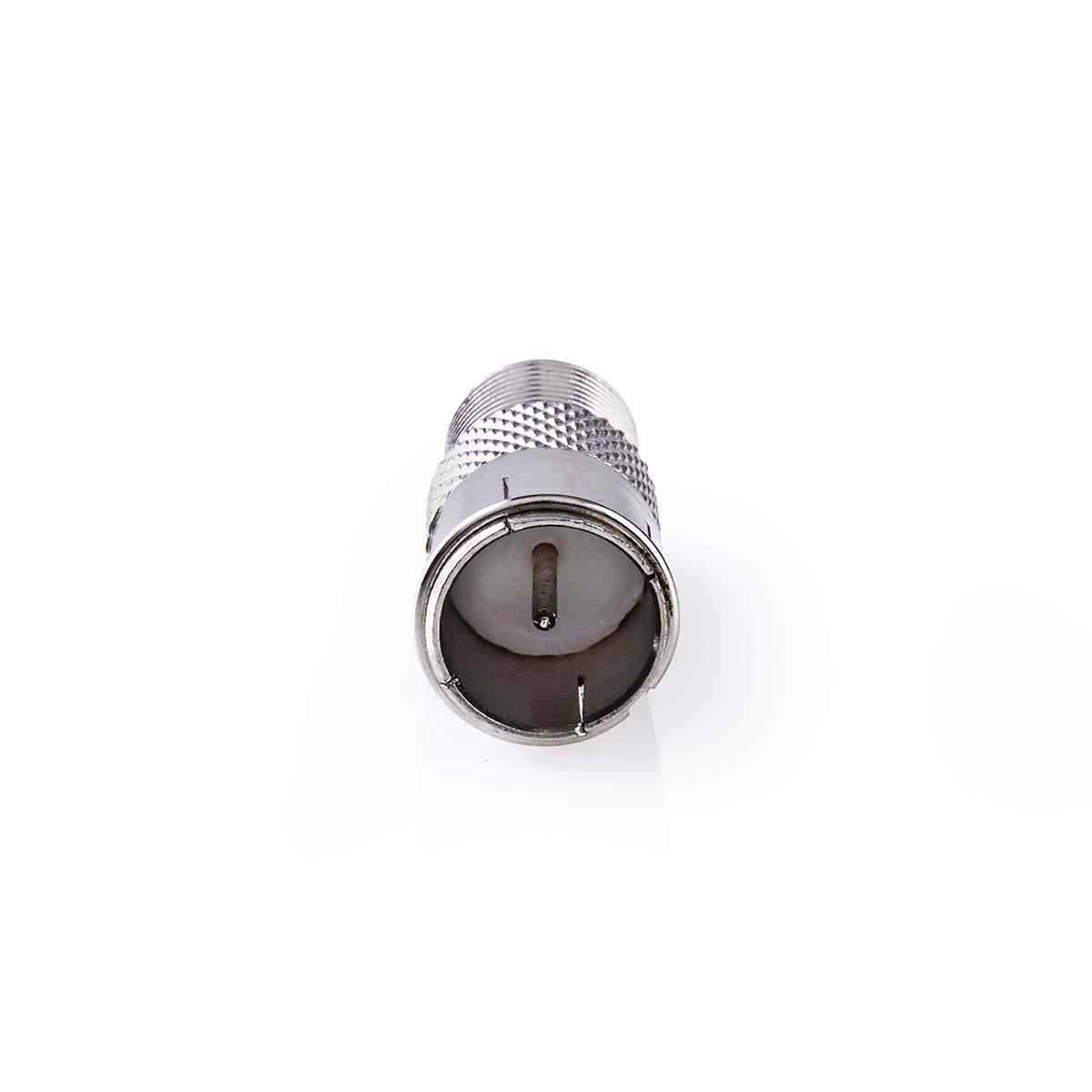 Nedis Satellite & Antenna Adapter | F Male Quick | F Female | Nickel Plated | 75 Ohm | Straight | Metal | Silver | 10 pcs | Envelope