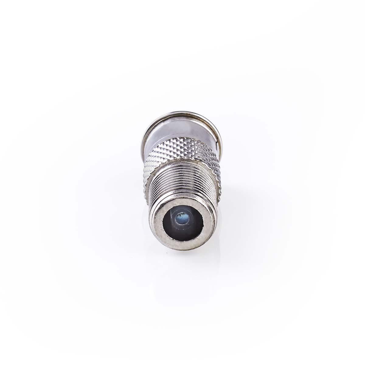 Nedis Satellite & Antenna Adapter | F Male Quick | F Female | Nickel Plated | 75 Ohm | Straight | Metal | Silver | 10 pcs | Envelope