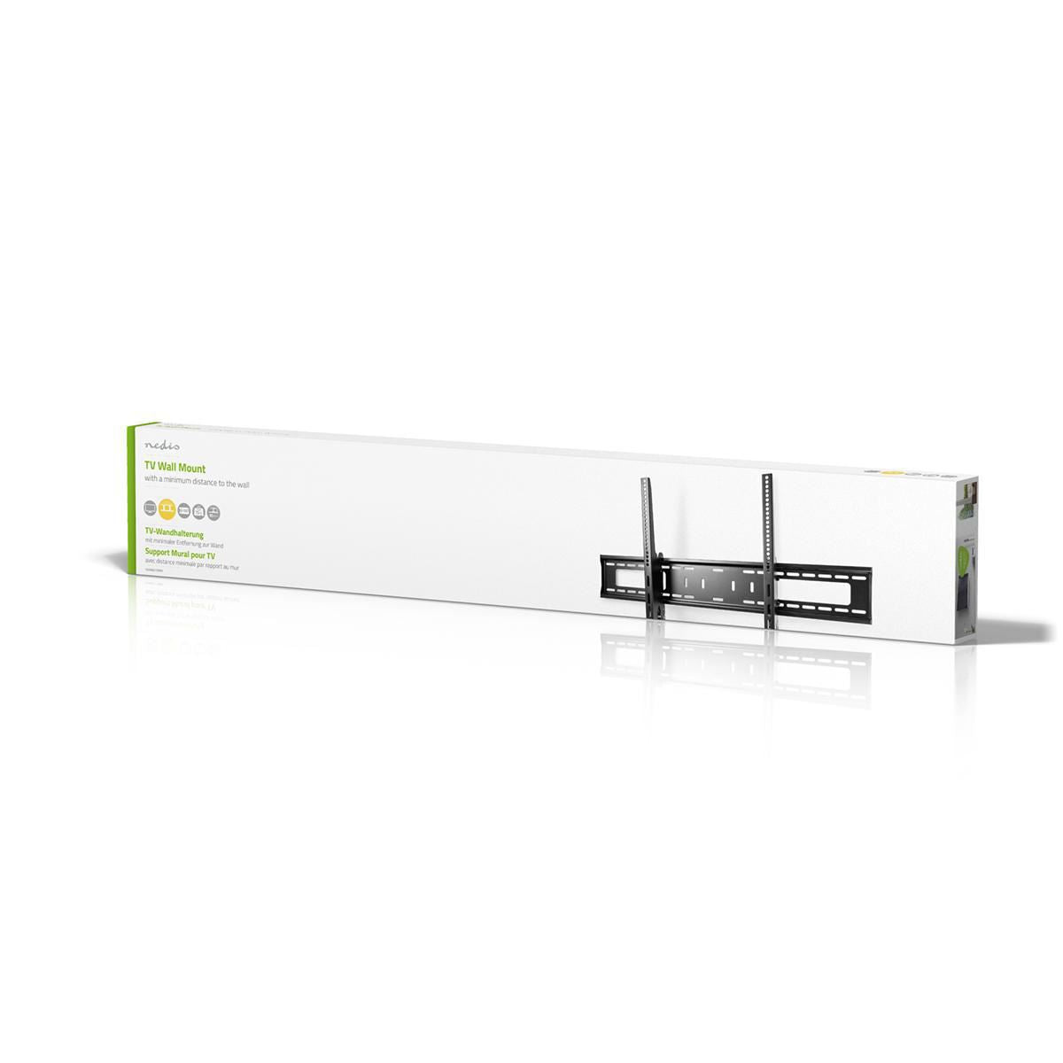 Nedis Tiltable TV Wall Mount | 60 - 100 " | Maximum supported screen weight: 75 kg | Tiltable: 5 ° | Minimum wall distance: 85 mm | Steel | Black