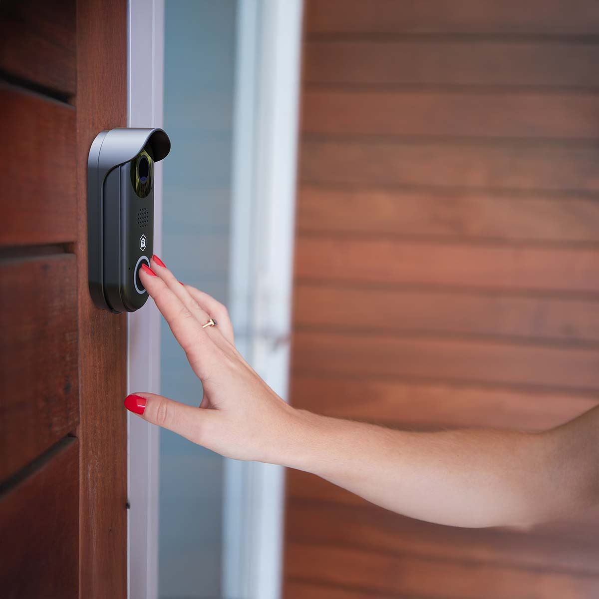 Nedis SmartLife Video Doorbell | Wi-Fi | Transformer | Full HD 1080p | Cloud Storage (optional) / microSD (not included) / Onvif | IP54 | With motion sensor | Night vision | Black