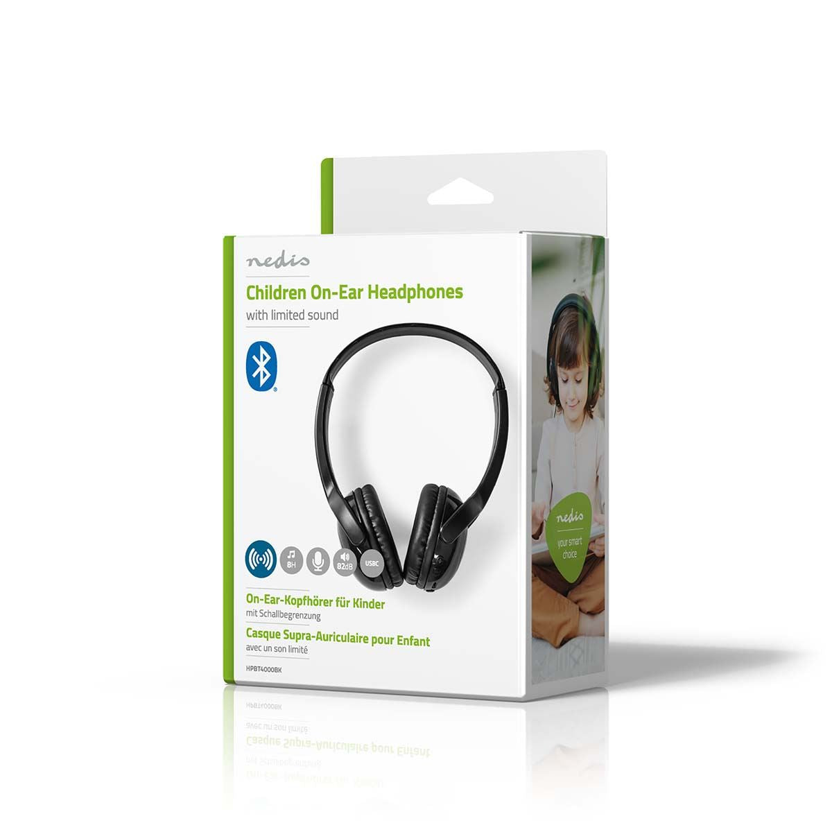 Nedis Wireless On-Ear Headphones | Maximum battery play time: 8 hrs | Built-in microphone | Press Control | Voice control support | Volume control