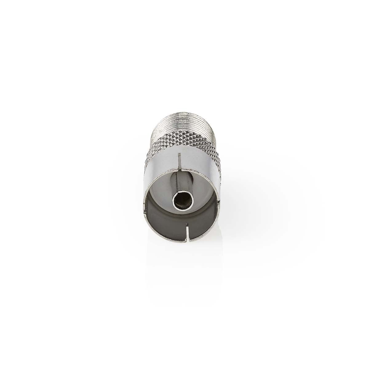 Nedis Satellite & Antenna Adapter | F Female | IEC (Coax) Female | Nickel Plated | 75 Ohm | Straight | Metal | Silver | 1 pcs | Box