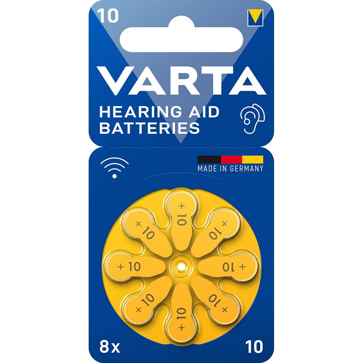 Varta Hearing Aid Batteries Type 10 8-Blister