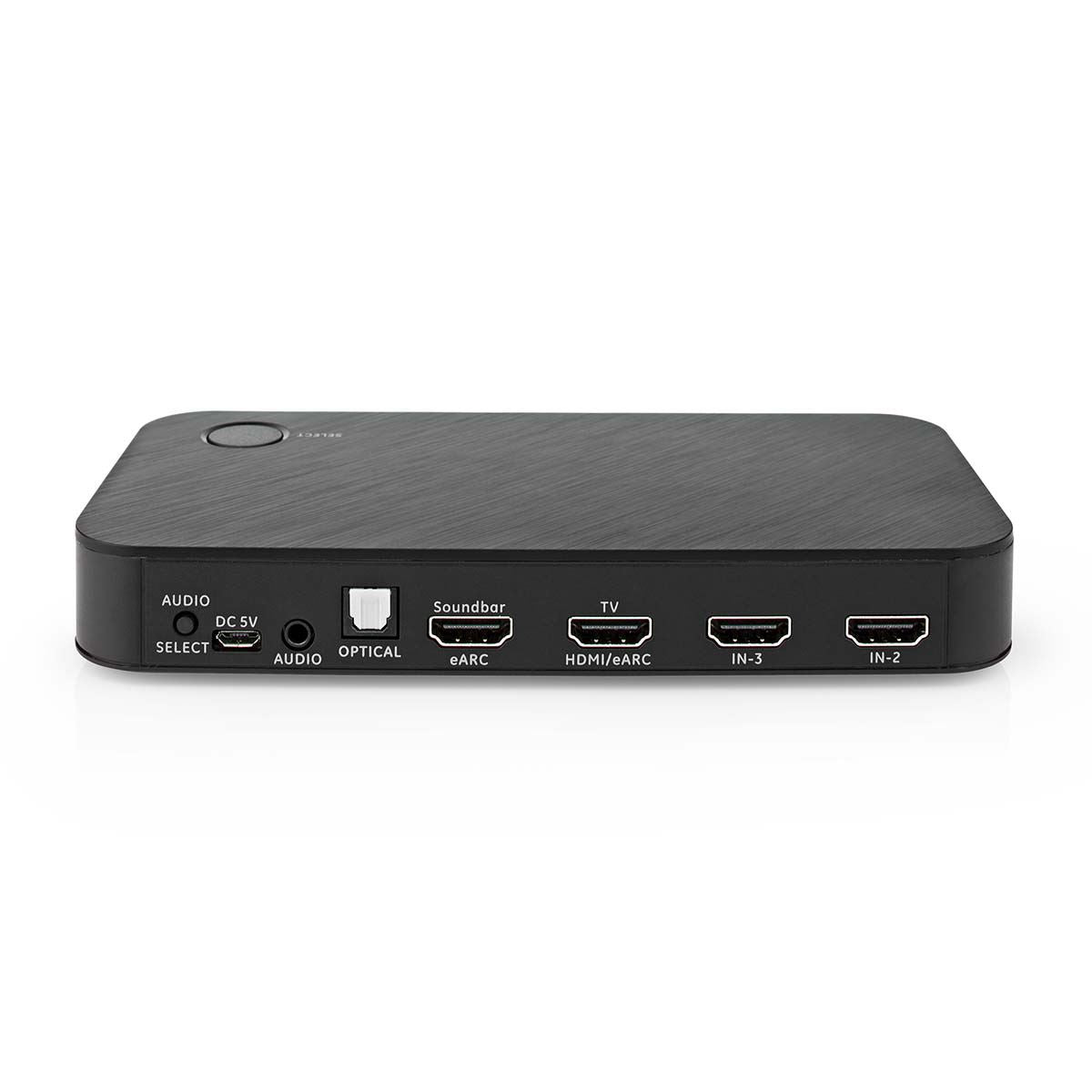 Nedis Digital Audio Converter | 2-way | Connection input: DC Power / 3x HDMI™ Input | Connection output: 1x 3.5 mm / 1x TosLink / 2x HDMI™ Output | Automatic / Push Button | Anthracite
