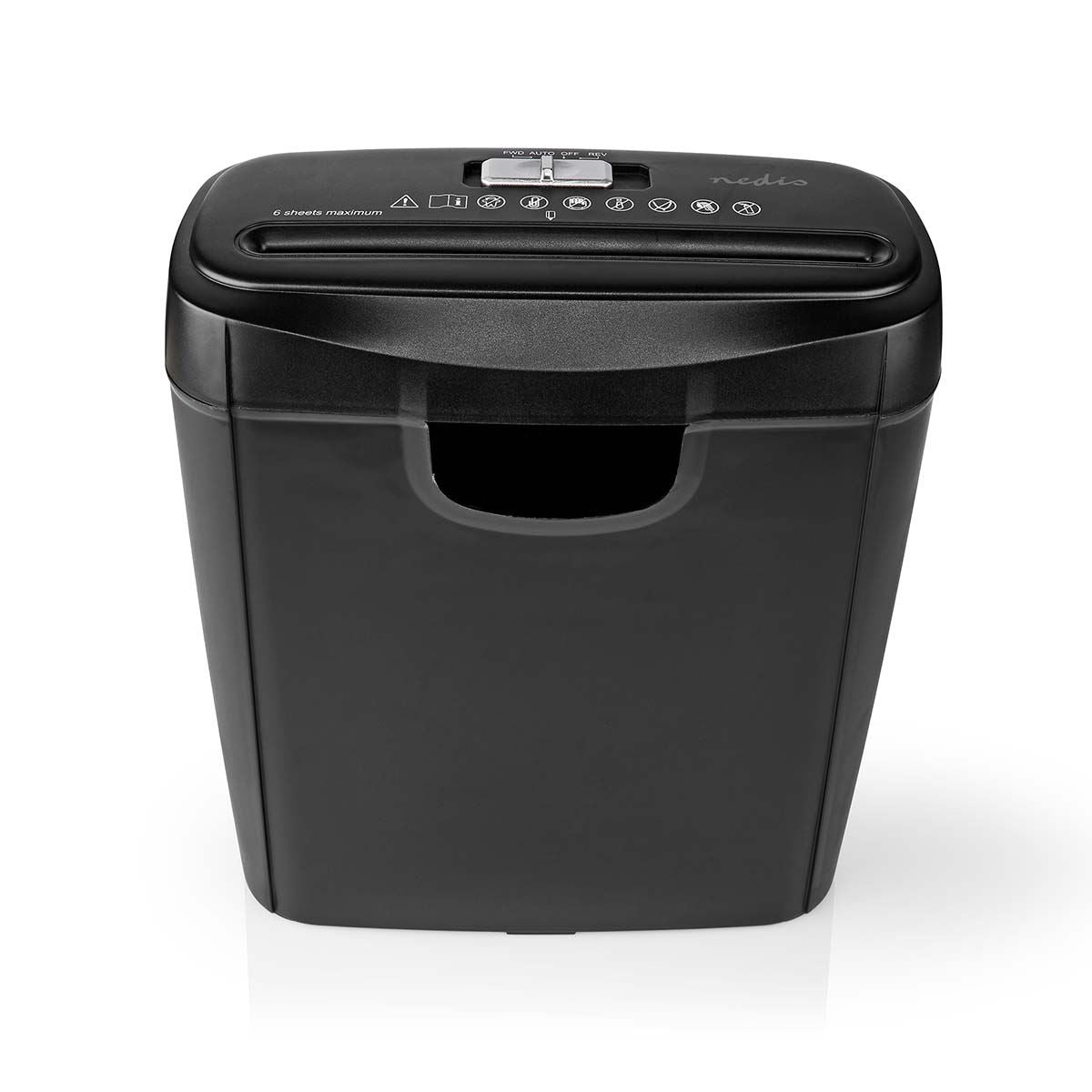 Nedis Paper Shredder | Strip Cut | 6x A4 pages | 10 l | Safety standard: DIN 2 | 190 W | Black