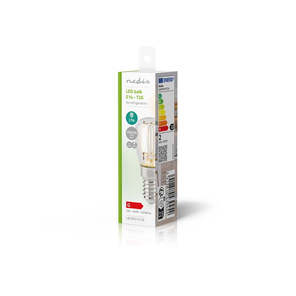 Nedis Refrigerator Bulb | LED | E14 | 2 W | T26