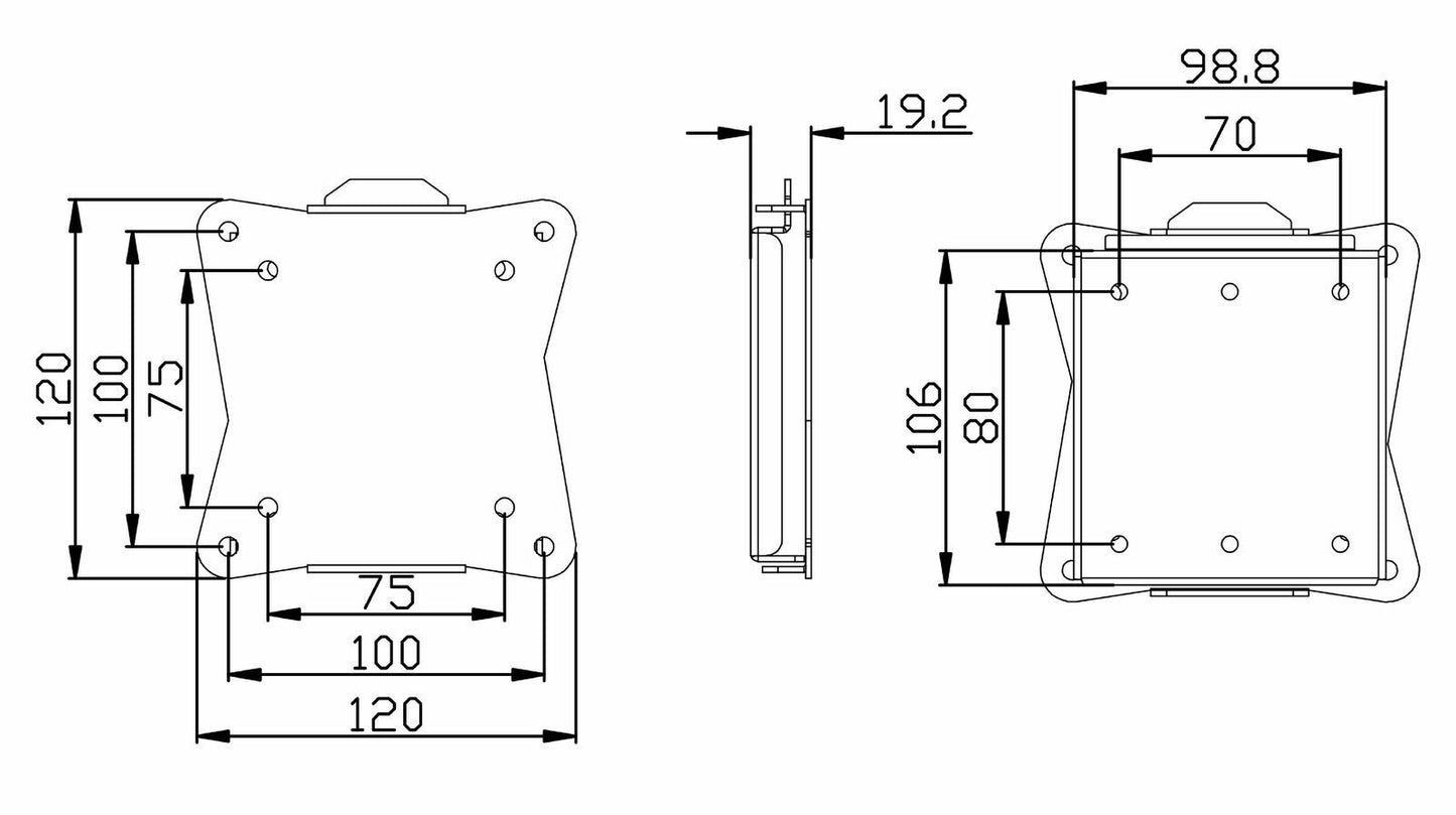 Nedis Fixed TV Wall Mount | 13 - 27 " | Maximum supported screen weight: 30 kg | Minimum wall distance: 20 mm | Steel | Black