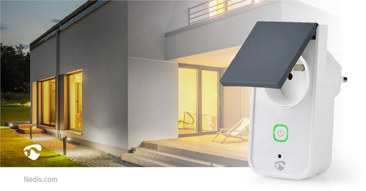 Nedis SmartLife Smart Plug | Wi-Fi | IP44 | Power meter | 3680 W | Type E (CEE 7/6) | -30 - 40 °C | Android™ / IOS | Grey / White | 1 pcs