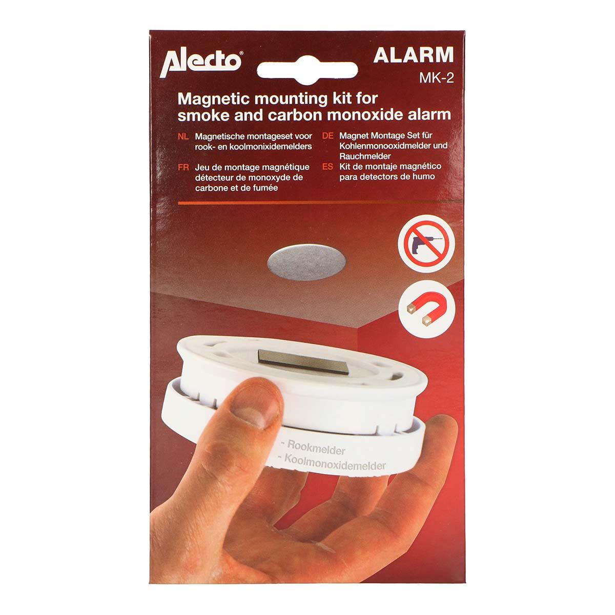 Alecto MK-2 Magnetic Mounting Kit for Smoke Detectors and Carbon Monoxide Alarms