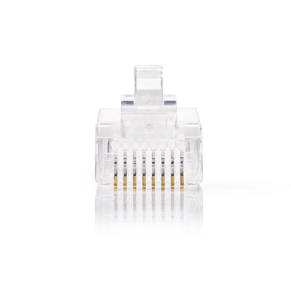 Nedis RJ45 Connector | Male | Stranded UTP CAT5 | Straight | Gold Plated | 10 pcs | PVC | Transparent | Box