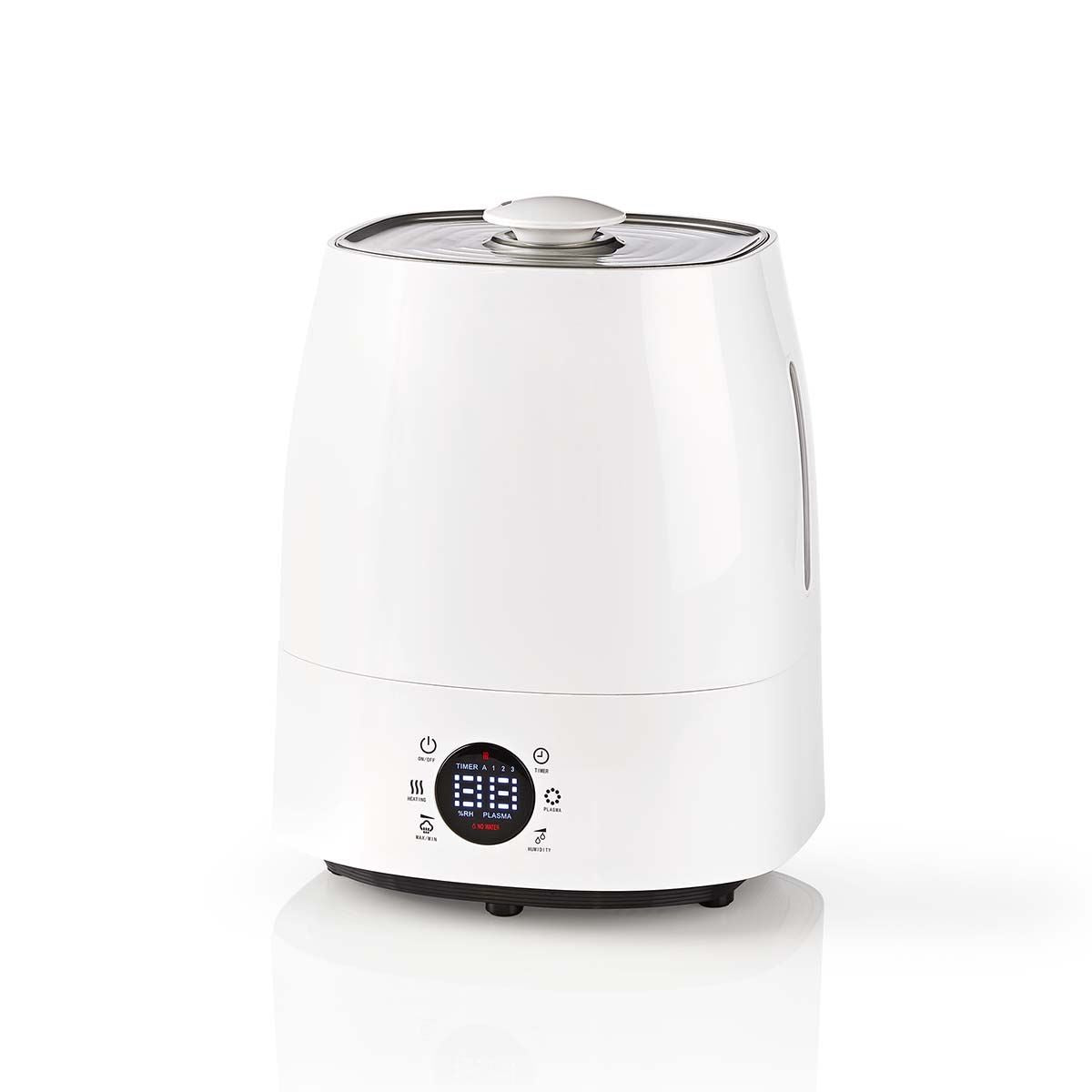 Nedis Air Humidifier | 110 W | With Cool and Warm Mist | 5.5 l | Hygrometer | Timer | Suitable for space up to: 50 m² | Grey / White
