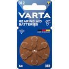 Varta Hearing Aid Batteries Type 312 6-Blister
