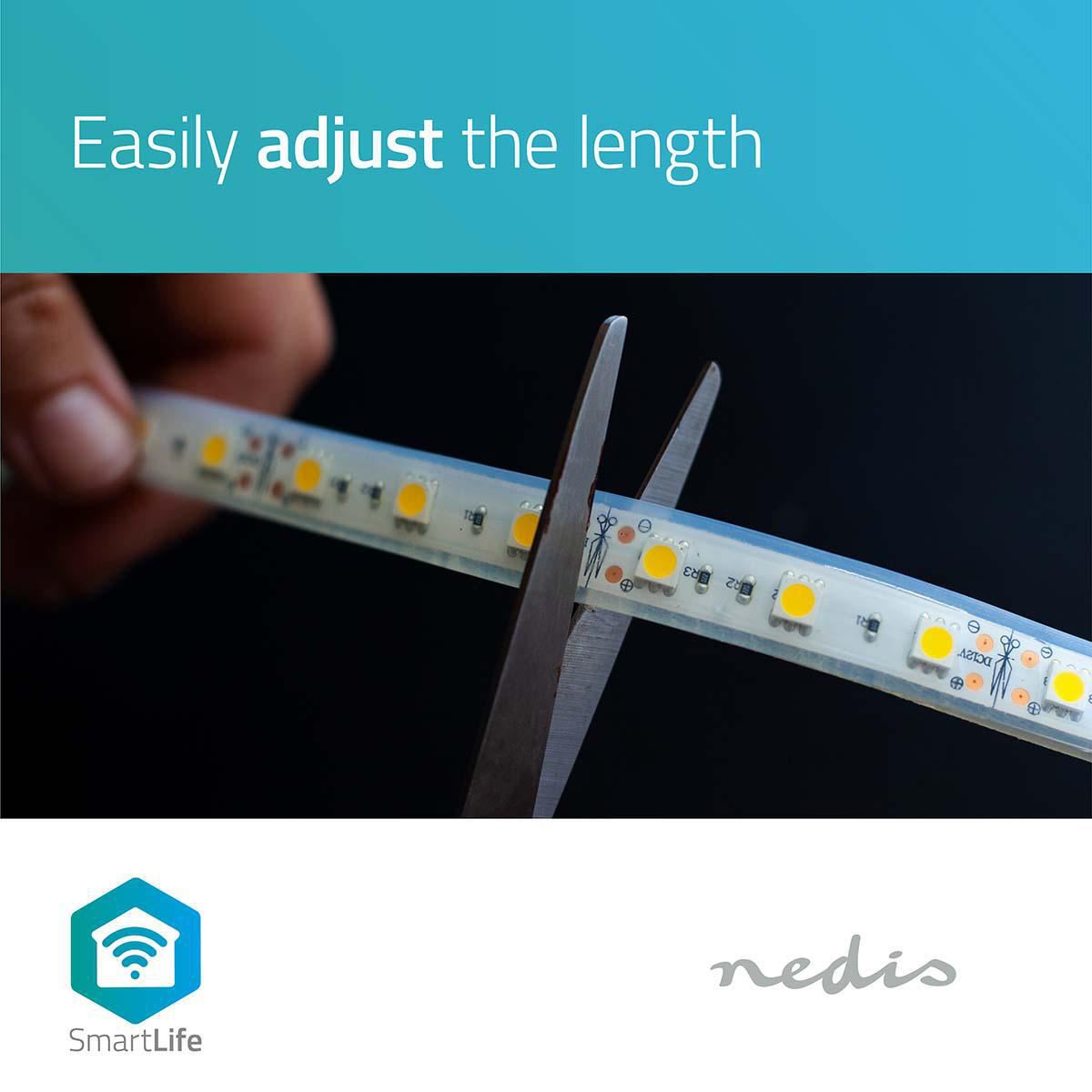 Nedis SmartLife LED Strip | Wi-Fi | Cool White / RGB / Warm White | SMD | 5.00 m | IP44 | 2700 - 6500 K | 960 lm | Android™ / IOS