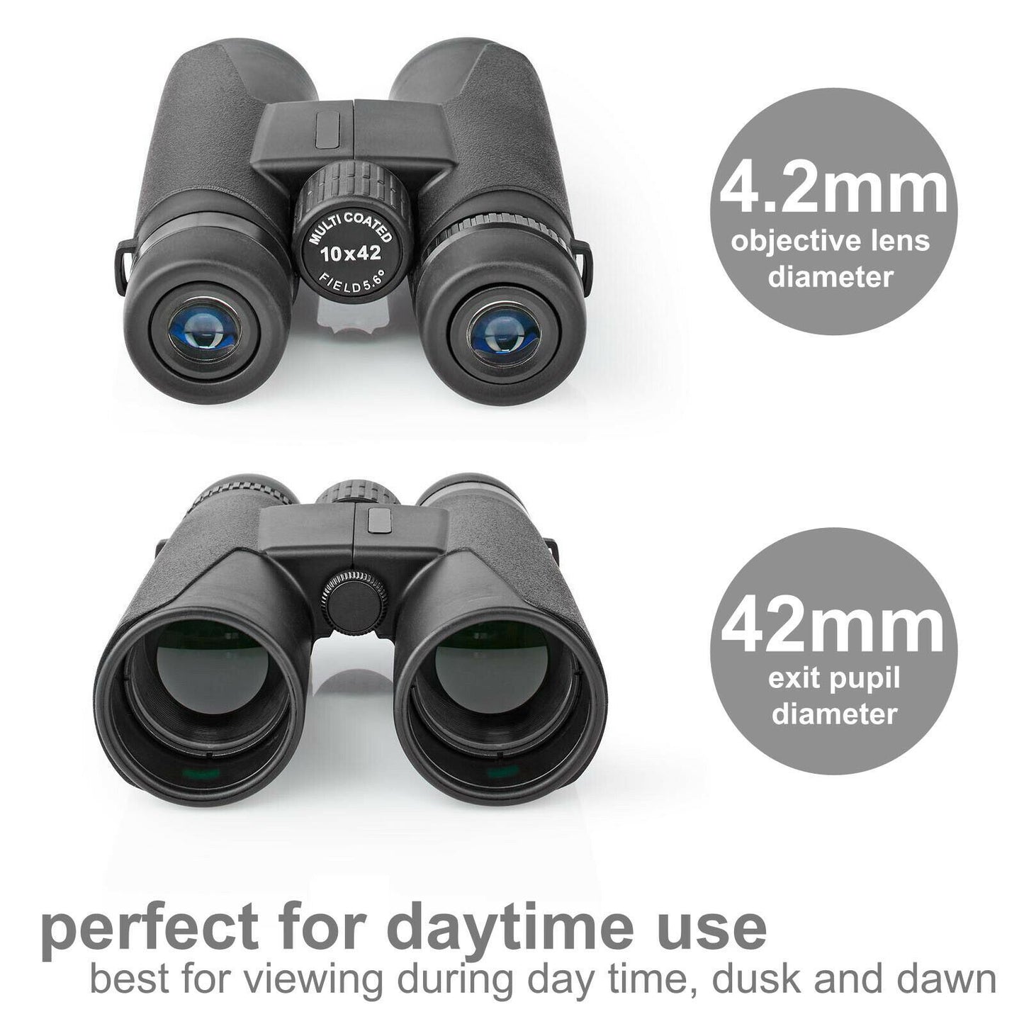 Nedis Binocular | Magnification: 10 x | Objective lens diameter: 42 mm | Field of view: 96 m | Travel bag included | Black