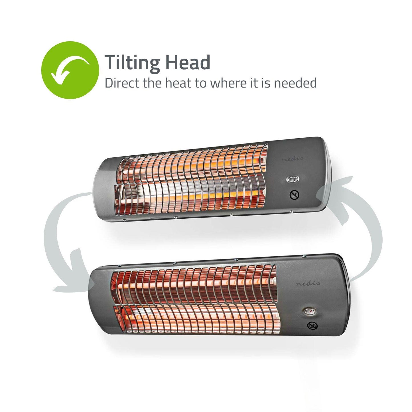 Nedis Bathroom Heater | 1200 W | 2 Heat Modes | X4 | Grey