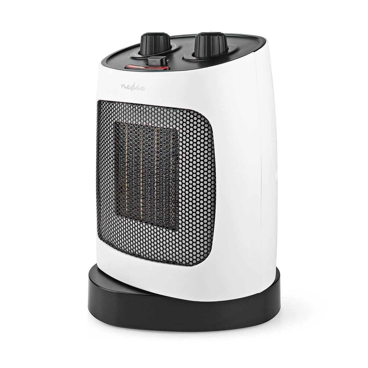 Nedis Ceramic PTC Fan Heater | 1000 / 2000 W | 2 Heat Modes | Adjustable thermostat | Rotates automatically | Overheating protection | Fall over protection