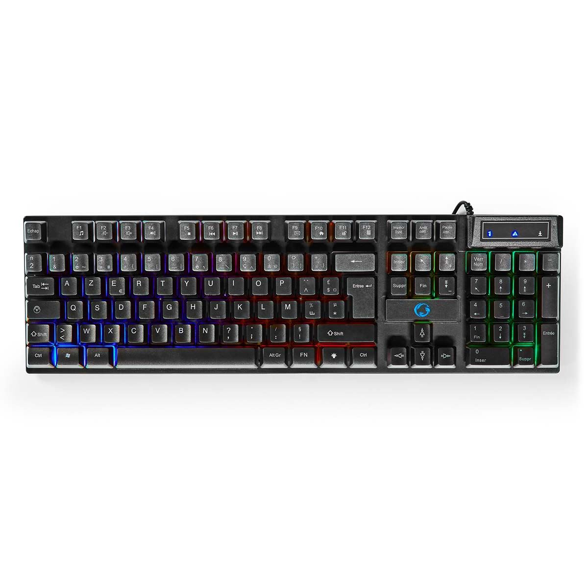 Nedis Gaming Combo Kit | 5-in-1 | Keyboard, Headset, Mouse and Mouse Pad | Black | AZERTY | FR Layout