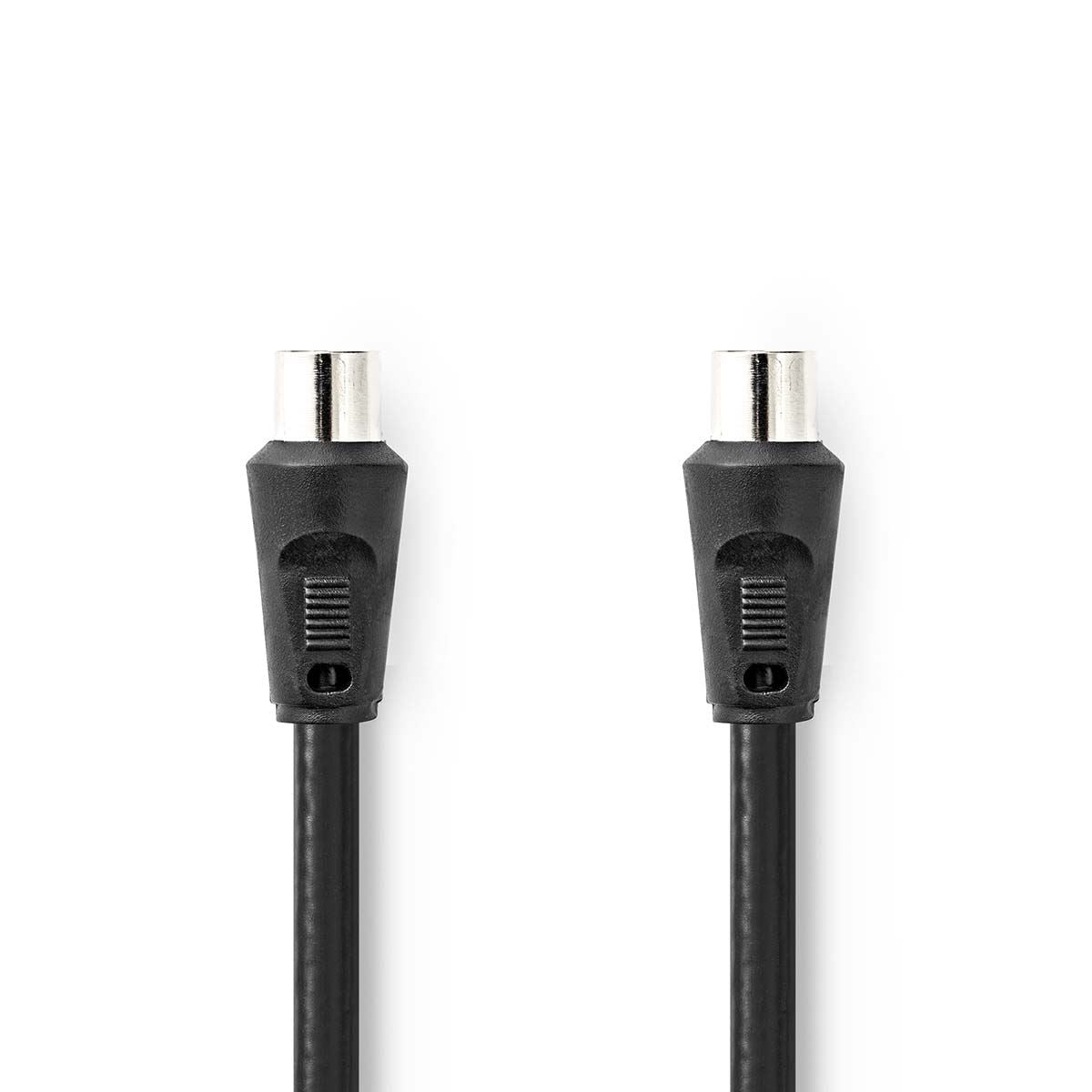 Nedis Coax Cable | IEC (Coax) Male | IEC (Coax) Male | Nickel Plated | 90 dB | 75 Ohm | Double Shielded | 1.50 m | Round | PVC | Black | Label