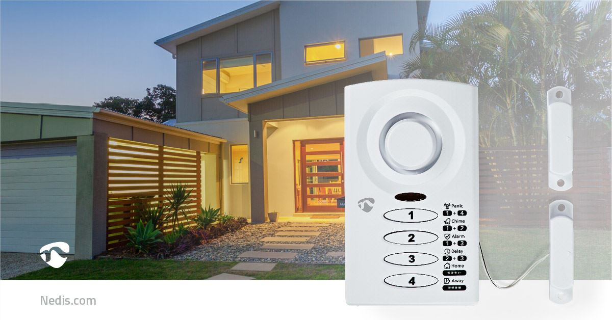 Nedis Door Entry Alarm | Battery Powered | 3x AAA/LR03 | 85 dB | White