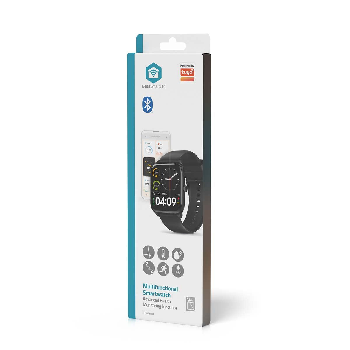Nedis SmartLife Watch | 1.69 " | LCD | IP68 | Maximum operating time: 240 hrs | Android™ / IOS | Black