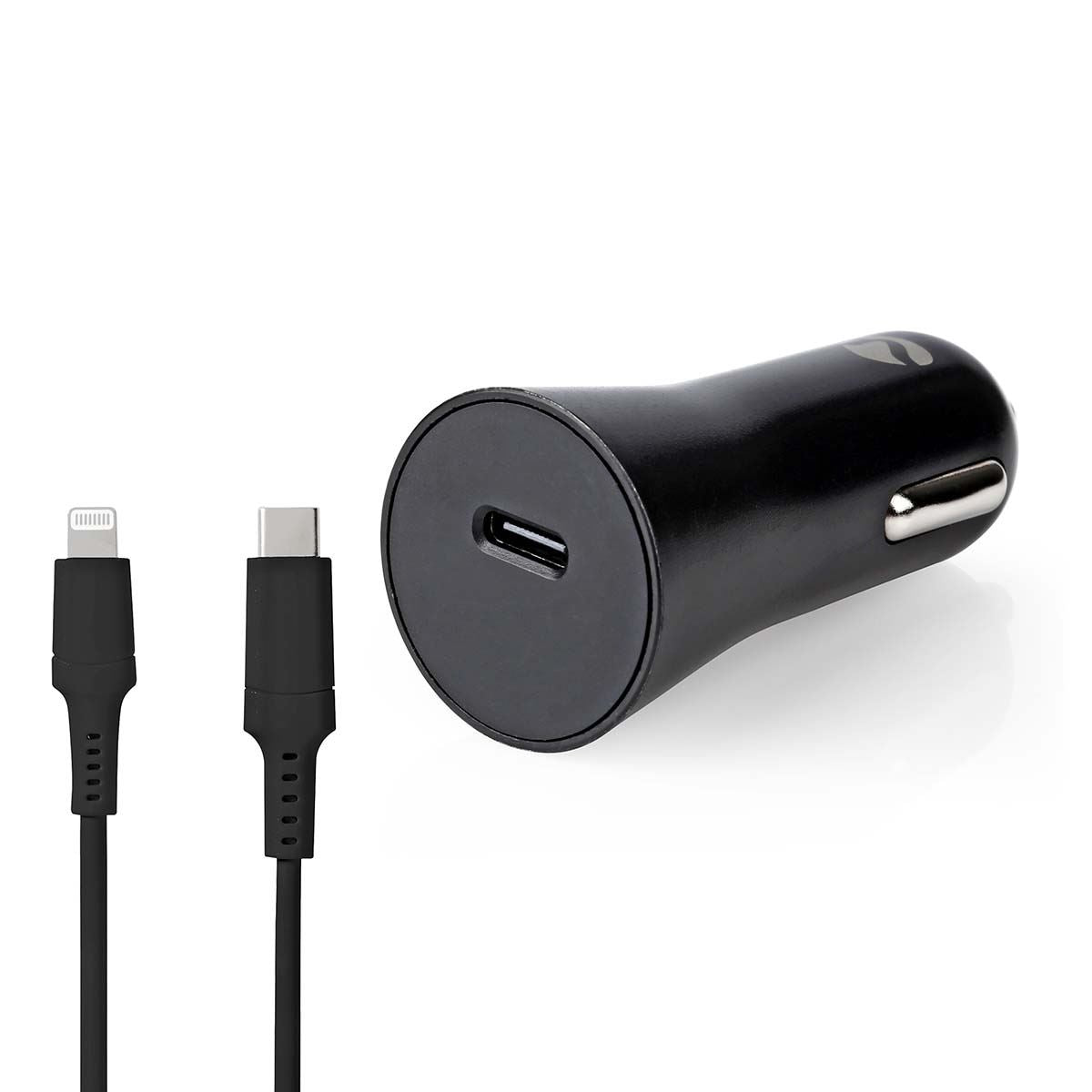 Nedis Car Charger | 20 W | 1.67 / 2.22 / 3.0 A | Number of outputs: 1 | Port type: USB-C™ | Lightning 8-Pin (Loose) Cable | 1.00 m | Automatic Voltage Selection